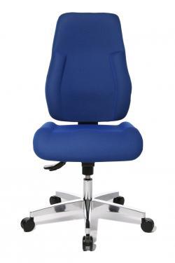 Büro Drehstuhl  Office Ergonomie - 8 -12 Stunden Sitzer-Bezug blau-Punkt-Synchronmechanik der Sitz und Rückenlehne -Sitztiefenverstellung - für Personen bis 110 KG und 1,92 Meter Körpergrösse - sofort lieferbar !