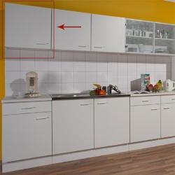 Küchen-Oberschrank Weiß mit einer Drehtüre & Einlegeboden
